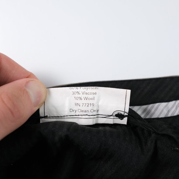 PRONTO UOMO Men's 42 X 32 Straight Fit Flat Front Dress Pants - Picture 7 of 11